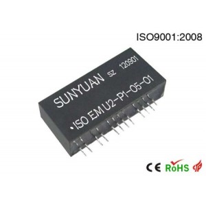 深圳市順源科技業(yè)界隔離變送器體積最小模擬量一進二出型