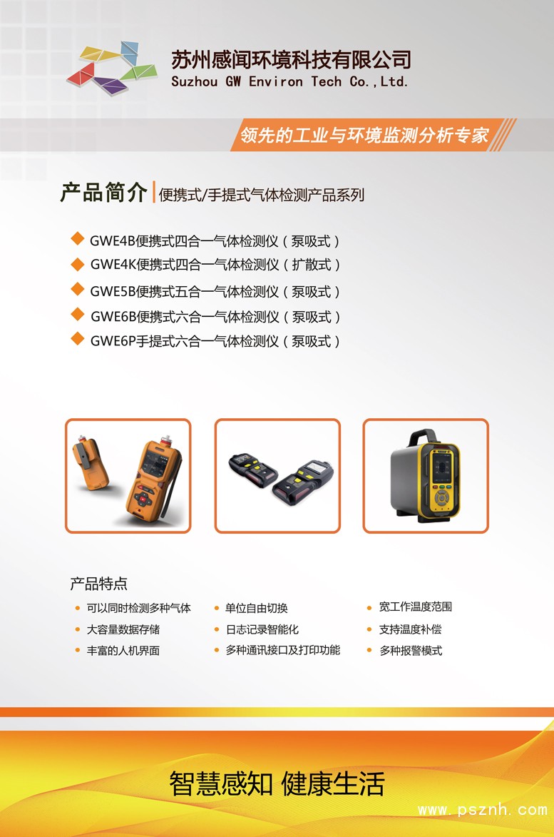 手提式氣體檢測產品系列