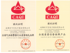 萬訊全資子公司安可信獲得“全國氣體報警器行業質量領先品牌”