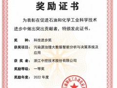 中控技術榮獲中國石油和化工自動化行業科技進步獎一等獎