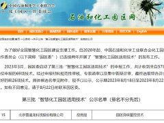 權威認可 | 雪迪龍“園區異味管控技術”入選2023年（第三批）智慧化工園區適用技術目錄
